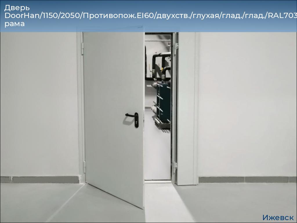 Дверь DoorHan/1150/2050/Противопож.EI60/двухств./глухая/глад./глад./RAL7035/прав./угл. рама, izhevsk.doorhan.ru