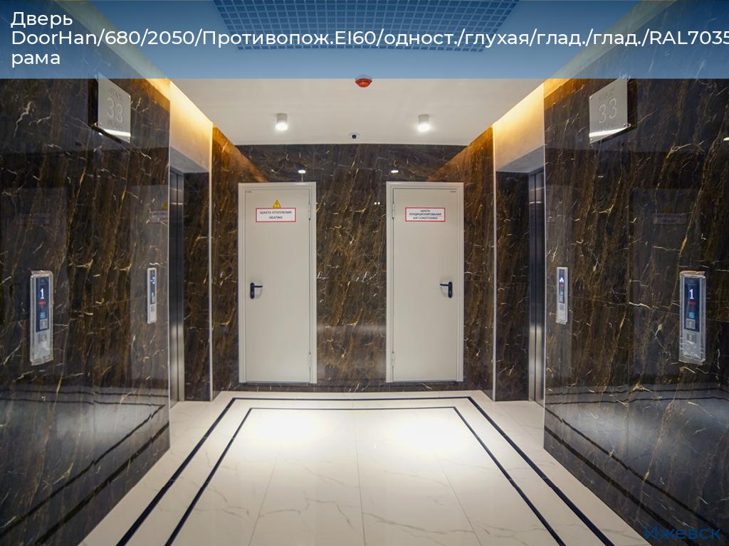 Дверь DoorHan/680/2050/Противопож.EI60/одност./глухая/глад./глад./RAL7035/лев./угл. рама, izhevsk.doorhan.ru